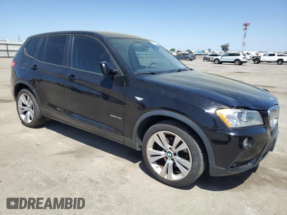 2014 BMW X3 xDrive35i with VIN 5UXWX7C50E0E75288, listed as a Copart auction lot 54365825 with Not Provided miles and Salvage Title. Bid and sale history available at DreamBid. Image 4.