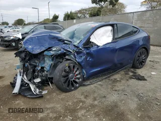2022 Tesla Model Y Performance with VIN 7SAYGDEF4NF394472, listed as a Copart auction lot 44019665 with Not Provided miles and Non Repairable. Bid and sale history available at DreamBid. Image 1.