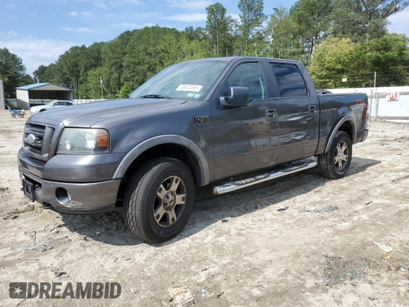 2008 Ford F-150 XLT with VIN 1FTPW14558FA98461, listed as a Copart auction lot 55632555 with 171,220 mi miles and Salvage title. Bid and sale history available at DreamBid. Image 1.