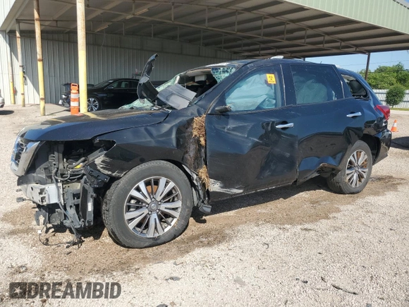 2018 Nissan Pathfinder SL z VIN 5N1DR2MN3JC612150, wystawiony jako Copart lot #55925915 z przebiegiem Nie podano mil oraz Czysty tytuł • Clean title. Historia ofert i sprzedaży dostępna na DreamBid. Obrazek 1.