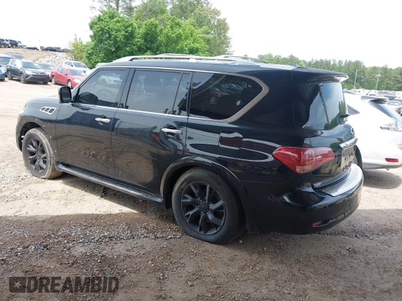 2012 Infiniti QX56 7-passenger with VIN JN8AZ2NEXC9015233, listed as a IAAI auction lot 42228817 with 110,020 mi miles and . Bid and sale history available at DreamBid. Image 3.