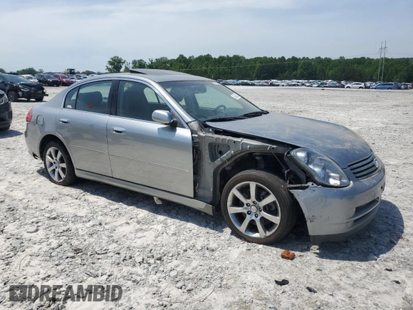 2006 Infiniti G35 with VIN JNKCV51F06M608342, listed as a Copart auction lot 57423235 with 166,928 mi miles and Clean Title. Bid and sale history available at DreamBid. Image 4.
