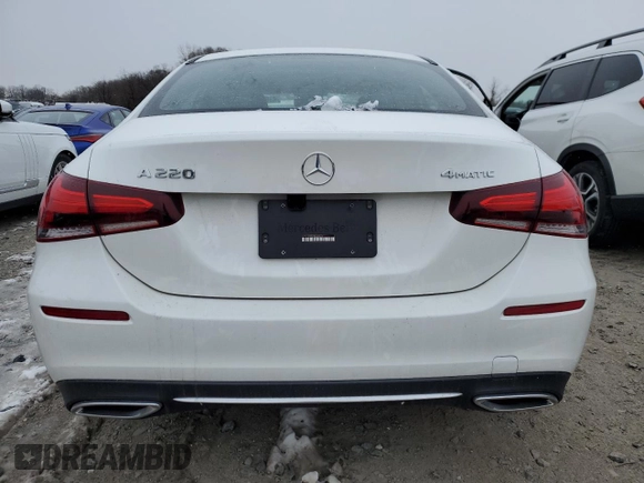 2022 Mercedes-Benz A 220 with VIN W1K3G4FB6NJ355576, listed as a Copart auction lot 41506835 with 24,954 mi miles and Salvage Title. Bid and sale history available at DreamBid. Image 6.
