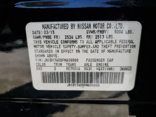 2015 Infiniti Q50 Premium с VIN JN1BV7AR6FM406899, выставлен на аукционе Copart как лот 57486625 с пробегом 222 030 миль миль и Списание • Salvage title. История ставок и продаж доступна на DreamBid. Изображение 13.