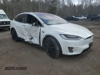 2016 Tesla Model X P90D with VIN 5YJXCAE48GF012383, listed as a Copart auction lot 49784895 with 0 mi miles and Salvage Title. Bid and sale history available at carsss.com. Image 4.