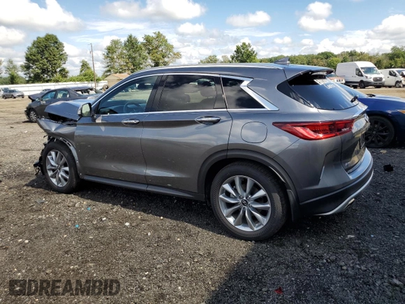 2022 Infiniti QX50 Essential with VIN 3PCAJ5CB5NF120297, listed as a Copart auction lot 65633113 with 10,035 mi miles and . Bid and sale history available at DreamBid. Image 2.