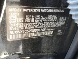 2013 BMW X3 xDrive28i with VIN 5UXWX9C52D0D01605, listed as a Copart auction lot 55208845 with 111,215 mi miles and Clean Title. Bid and sale history available at carsss.com. Image 13.