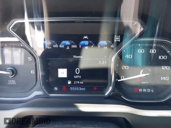2022 GMC Sierra 1500 AT4 with VIN 3GTP9EEL7NG118666, listed as a IAAI auction lot 41796731 with 55,553 mi miles and . Bid and sale history available at DreamBid. Image 7.