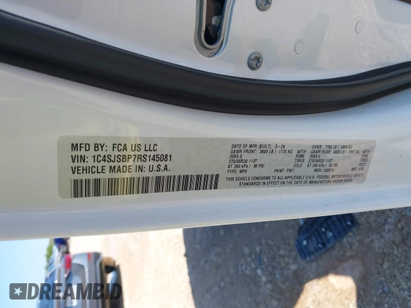 2024 Jeep Wagoneer Series II с VIN 1C4SJSBP7RS145081, выставлен на аукционе IAAI как лот 42460507 с пробегом 43 467 миль миль и . История ставок и продаж доступна на DreamBid. Изображение 9.