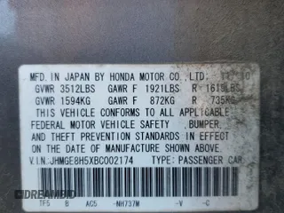 2011 Honda Fit Sport z VIN JHMGE8H5XBC002174, wystawiony jako Copart lot #52220125 z przebiegiem 161 816 mil mil oraz Szkody całkowita. Historia ofert i sprzedaży dostępna na DreamBid. Obrazek 12.