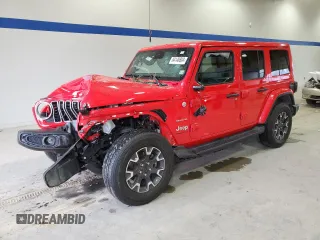 2024 Jeep Wrangler Sahara with VIN 1C4PJXEG8RW246069, listed as a Copart auction lot 84146804 with 6,419 mi miles and Salvage Title. Bid and sale history available at carsss.com. Image 1.