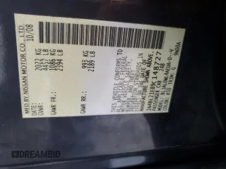 2009 Nissan Altima SE z VIN 1N4BL21E89C148727, wystawiony jako Copart lot #56180935 z przebiegiem 172 608 mil mil oraz Szkoda całkowita • Salvage title. Historia ofert i sprzedaży dostępna na DreamBid. Obrazek 12.