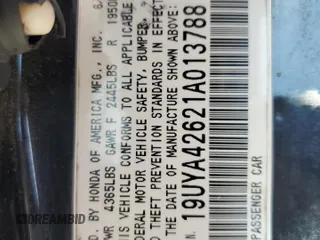 2001 Acura CL Type S with VIN 19UYA42621A013788, listed as a Copart auction lot 70617614 with 251,937 mi miles and Salvage Title. Bid and sale history available at carsss.com. Image 15.