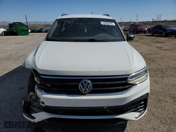 2022 Volkswagen Tiguan SE R-Line Black with VIN 3VVCB7AX1NM038645, listed as a Copart auction lot 53868295 with 78,371 mi miles and Salvage title. Bid and sale history available at DreamBid. Image 5.