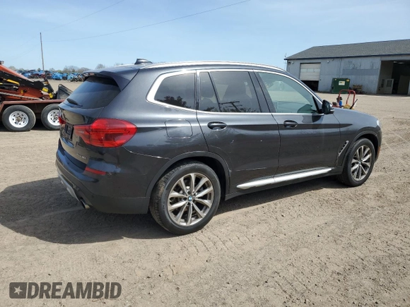 2019 BMW X3 xDrive30i with VIN 5UXTR9C52KLE18111, listed as a Copart auction lot 54522805 with 98,927 mi miles and Clean Title. Bid and sale history available at DreamBid. Image 3.