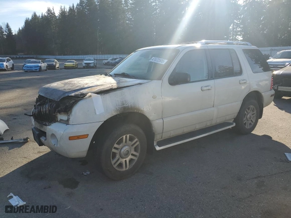 2004 Mercury Mountaineer Convenience w/4.6L with VIN 4M2DU86W54ZJ15401, listed as a Copart auction lot 47472505 with 0 mi miles and Salvage Title. Bid and sale history available at carsss.com. Image 1.