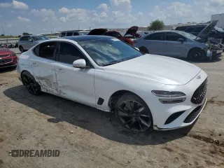 2022 Genesis G70 3.3T with VIN KMTG54TE7NU100743, listed as a Copart auction lot 71376494 with 23,561 mi miles and Salvage Title. Bid and sale history available at carsss.com. Image 4.