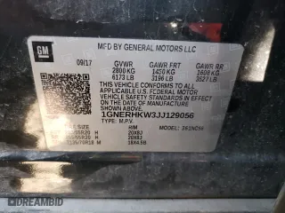 2018 Chevrolet Traverse LT Leather with VIN 1GNERHKW3JJ129056, listed as a Copart auction lot 63459524 with 131,280 mi miles and Salvage Title. Bid and sale history available at carsss.com. Image 13.