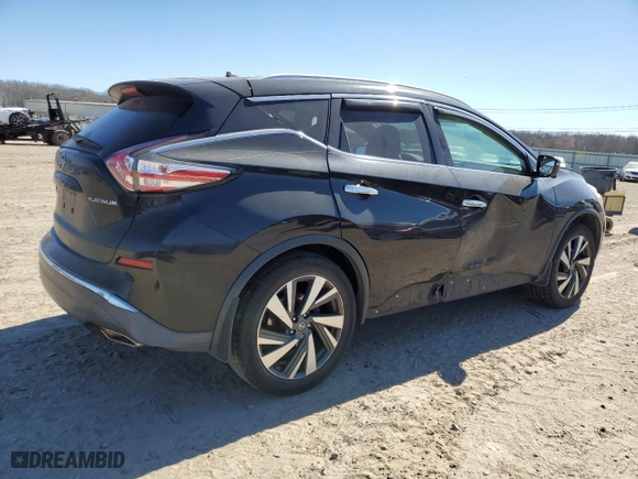 2016 Nissan Murano SV with VIN 5N1AZ2MG0GN120113, listed as a Copart auction lot 44191015 with 138,810 mi miles and Salvage Title. Bid and sale history available at carsss.com. Image 3.