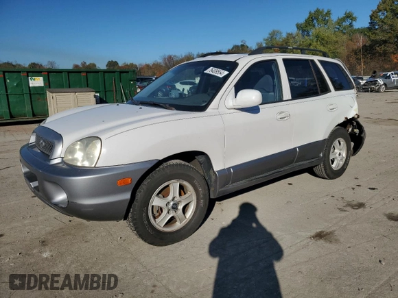 2004 Hyundai Santa Fe GLS with VIN KM8SC73DX4U836660, listed as a Copart auction lot 76409554 with 207,232 mi miles and Salvage Title. Bid and sale history available at carsss.com. Image 1.