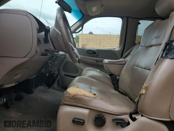 2002 Ford F-150 XL with VIN 2FTRX08L02CA02800, listed as a Copart auction lot 56494315 with 350,842 mi miles and Salvage title. Bid and sale history available at DreamBid. Image 7.