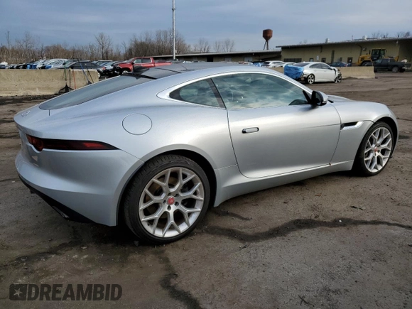 2018 Jaguar F-Type with VIN SAJDD1JV1JCK49348, listed as a Copart auction lot 47251675 with 49,771 mi miles and Salvage Title. Bid and sale history available at DreamBid. Image 3.