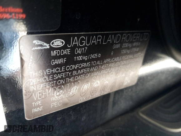 2018 Jaguar XE 20d Premium with VIN SAJAJ4FN2JCP18422, listed as a Copart auction lot 84240084 with 70,374 mi miles and Salvage Title. Bid and sale history available at carsss.com. Image 12.