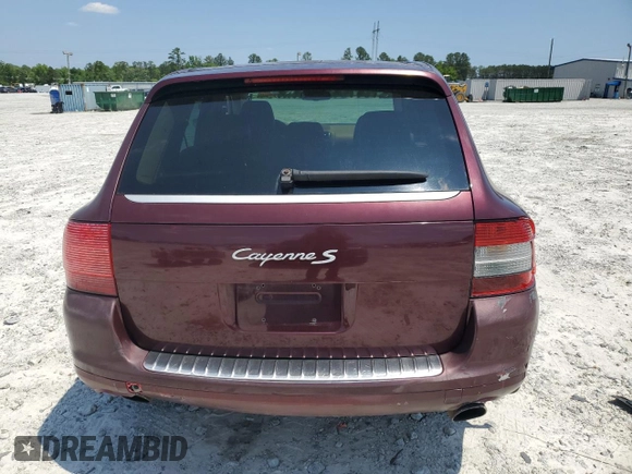 2006 Porsche Cayenne S with VIN WP1AB29P56LA60243, listed as a Copart auction lot 54820365 with 273,508 mi miles and Clean Title. Bid and sale history available at carsss.com. Image 6.