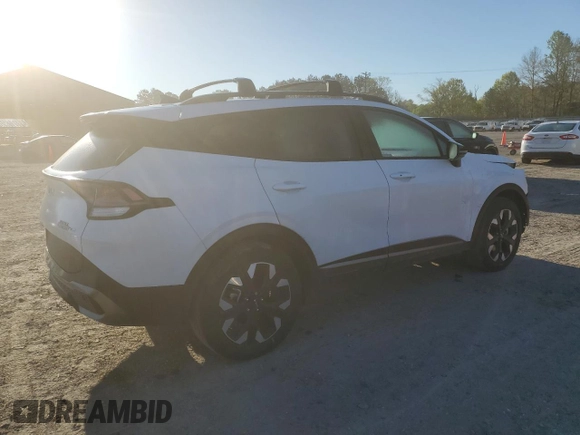 2023 Kia Sportage X-Line with VIN 5XYK6CAF3PG133531, listed as a Copart auction lot 50022355 with 25,975 mi miles and Salvage Title. Bid and sale history available at carsss.com. Image 3.