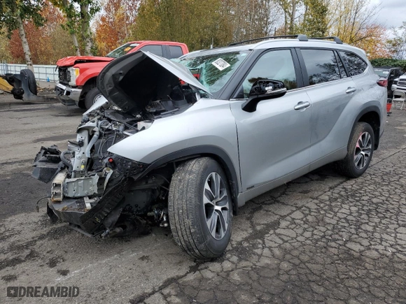 2023 Toyota Highlander Hybrid XLE with VIN 5TDKBRCH3PS574852, listed as a Copart auction lot 80327084 with 0 mi miles and Salvage Title. Bid and sale history available at carsss.com. Image 1.