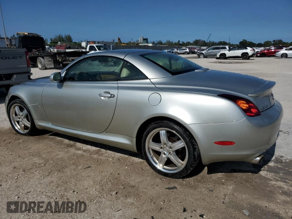 2002 Lexus SC 430 with VIN JTHFN48Y120002712, listed as a Copart auction lot 57078505 with 129,826 mi miles and Salvage Title. Bid and sale history available at DreamBid. Image 2.
