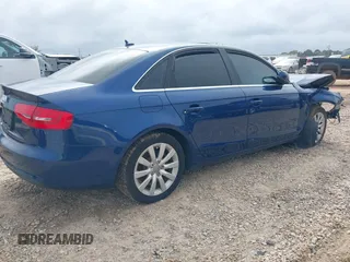 2013 Audi A4 Premium with VIN WAUAFAFL5DA123641, listed as a IAAI auction lot 40809477 with 1 mi miles. Bid and sale history available at carsss.com. Image 4.