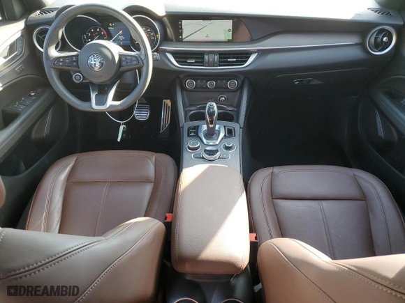 2023 Alfa Romeo Stelvio Ti with VIN ZASPAKBN1P7D54408, listed as a Copart auction lot 83367044 with 12,330 mi miles and Salvage Title. Bid and sale history available at carsss.com. Image 8.