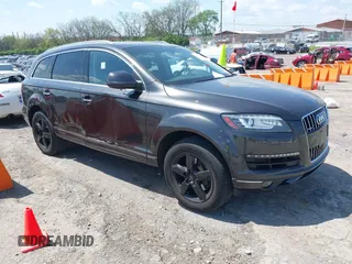 2014 Audi Q7 Premium Plus with VIN WA1LMAFE5ED020880, listed as a IAAI auction lot 42010201 with 123,384 mi miles and . Bid and sale history available at DreamBid. Image 1.