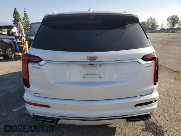 2022 Cadillac XT6 Premium Luxury with VIN 1GYKPFRS5NZ125360, listed as a Copart auction lot 45431165 with 47,511 mi miles and Salvage Title. Bid and sale history available at carsss.com. Image 6.