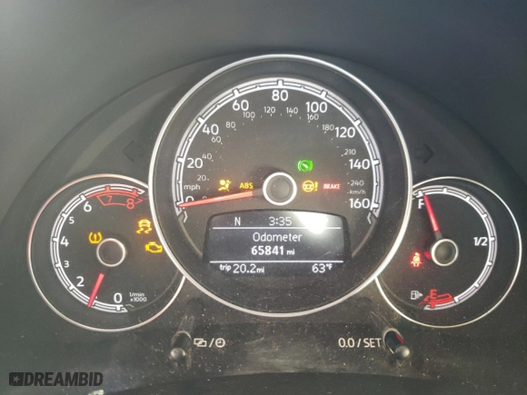 2017 Volkswagen Beetle 1.8T SE with VIN 3VWJ17AT8HM612357, listed as a Copart auction lot 83493794 with 65,841 mi miles and Salvage Title. Bid and sale history available at carsss.com. Image 9.