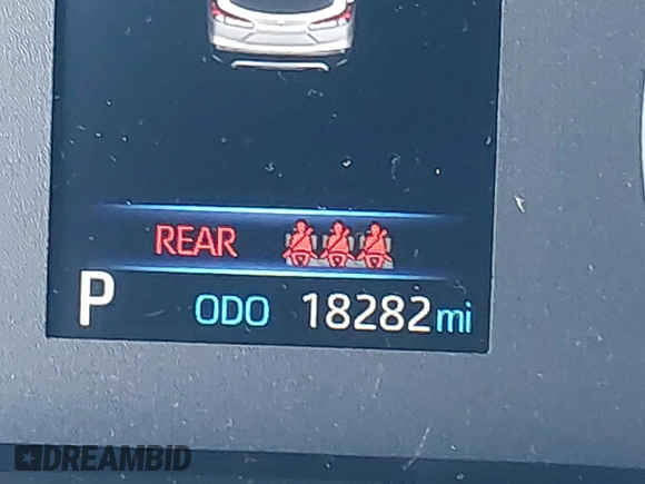 2023 Toyota Corolla Cross LE with VIN 7MUCAAAG0PV037445, listed as a IAAI auction lot 42686510 with 18,282 mi miles and . Bid and sale history available at DreamBid. Image 16.