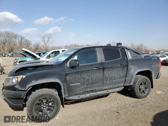 2018 Chevrolet Colorado 4WD ZR2 with VIN 1GCPTEE1XJ1280915, listed as a Copart auction lot 46861065 with 53,781 mi miles and Salvage Title. Bid and sale history available at carsss.com. Image 1.