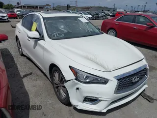2021 Infiniti Q50 3.0t LUXE with VIN JN1EV7BP0MM706932, listed as a IAAI auction lot 41855442 with 62,941 mi miles. Bid and sale history available at carsss.com. Image 1.