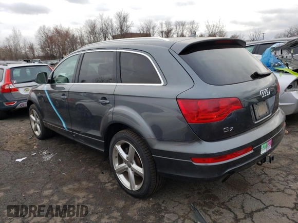 2007 Audi Q7 Premium Plus with VIN WA1EY74LX7D076110, listed as a Copart auction lot 87622125 with 93,478 mi miles and Clean title. Bid and sale history available at DreamBid. Image 2.