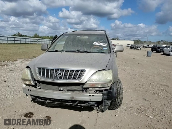 2001 Lexus RX 300 with VIN JTJGF10U410090158, listed as a Copart auction lot 77817154 with 130,583 mi miles and Salvage Title. Bid and sale history available at carsss.com. Image 11.