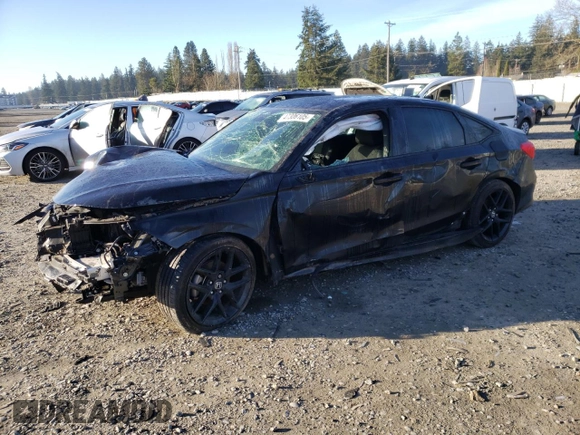 2023 Honda Civic Sedan Sport with VIN 2HGFE2F57PH556372, listed as a Copart auction lot 47306105 with 0 mi miles and Salvage Title. Bid and sale history available at carsss.com. Image 1.