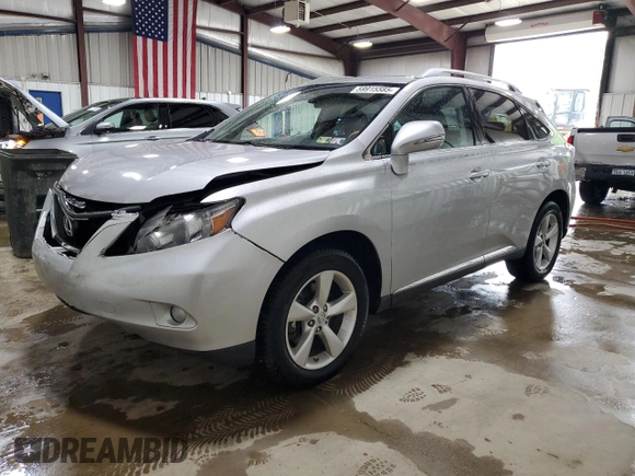 2010 Lexus RX 350 with VIN 2T2BK1BAXAC048641, listed as a Copart auction lot 59915585 with 176,948 mi miles and Salvage title. Bid and sale history available at DreamBid. Image 1.
