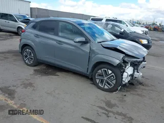 2023 Hyundai Kona SEL with VIN KM8K33AG8PU176452, listed as a IAAI auction lot 41429393 with 22,712 mi miles and . Bid and sale history available at carsss.com. Image 1.