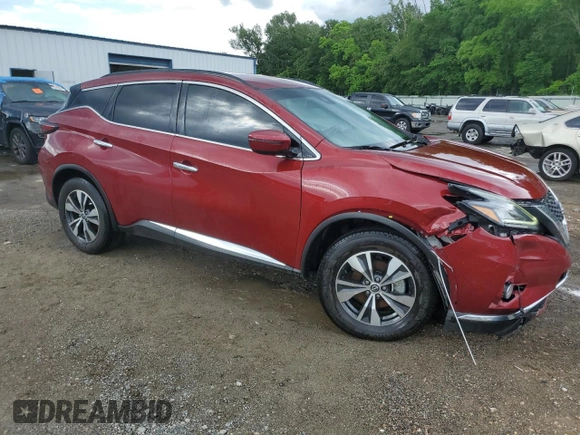 2023 Nissan Murano SV z VIN 5N1AZ2BJ5PC101132, wystawiony jako Copart lot #55592345 z przebiegiem 56 787 mil mil oraz Szkoda całkowita • Salvage title. Historia ofert i sprzedaży dostępna na DreamBid. Obrazek 4.