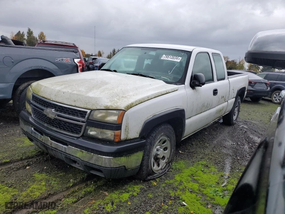 2006 Chevrolet Silverado 1500 LS with VIN 1GCEC19X06Z195928, listed as a Copart auction lot 79513534 with 129,875 mi miles and Clean Title. Bid and sale history available at carsss.com. Image 1.