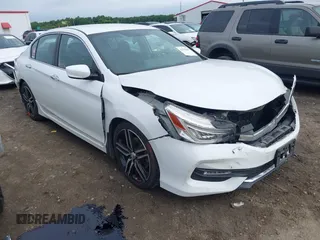 2016 Honda Accord Sport with VIN 1HGCR2F50GA101918, listed as a IAAI auction lot 42378267 with 113,639 mi miles and . Bid and sale history available at DreamBid. Image 1.