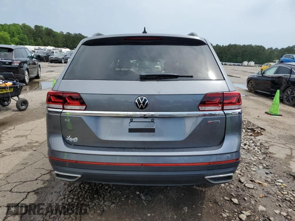 2021 Volkswagen Atlas SE with VIN 1V2LP2CA2MC535889, listed as a Copart auction lot 54493305 with 95,530 mi miles and Salvage title. Bid and sale history available at DreamBid. Image 6.