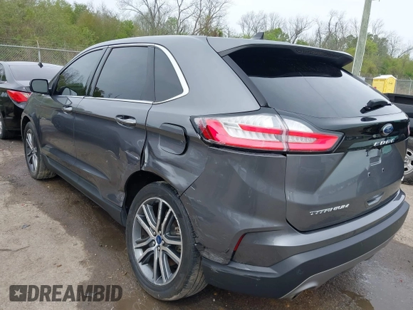 2022 Ford Edge Titanium with VIN 2FMPK4K93NBA14018, listed as a IAAI auction lot 41878548 with 52,515 mi miles. Bid and sale history available at carsss.com. Image 3.