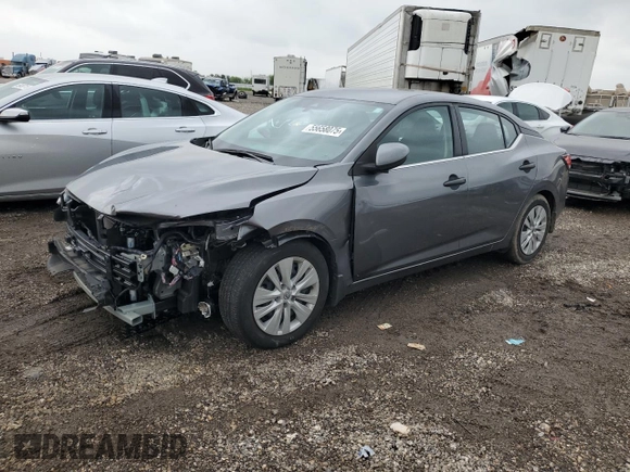 2024 Nissan Sentra S z VIN 3N1AB8BVXRY278822, wystawiony jako Copart lot #55658075 z przebiegiem 24 809 mil mil oraz Szkoda całkowita • Salvage title. Historia ofert i sprzedaży dostępna na DreamBid. Obrazek 1.